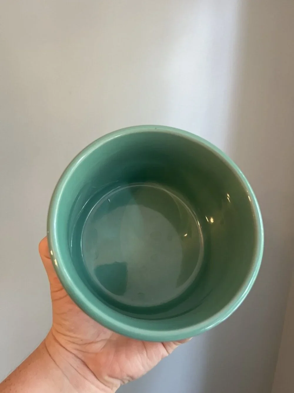 American Atelier Ceramic Salt Crock Green One Pint